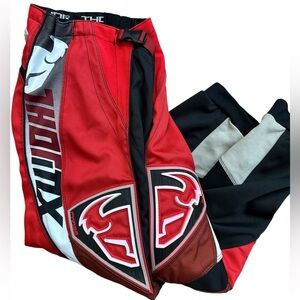 Thor MX Phase Red/White/Black Motocross‎ Racing Pants Size 28 Motorsport